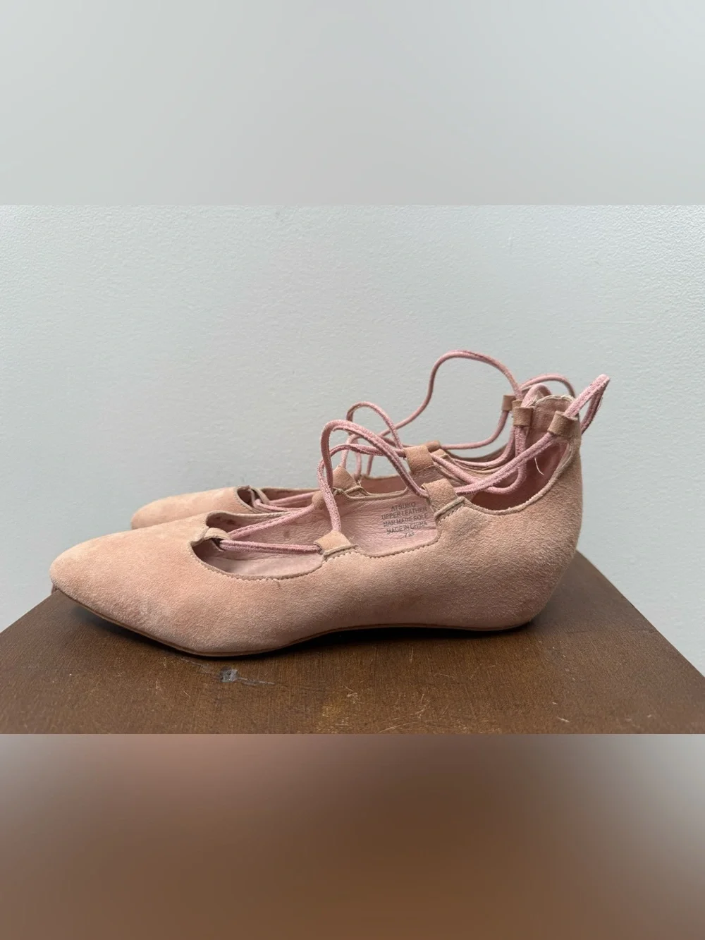 Jeffrey Campbell Atsuko Pink Suede Wrap Around Lace Up Wedge Sandals